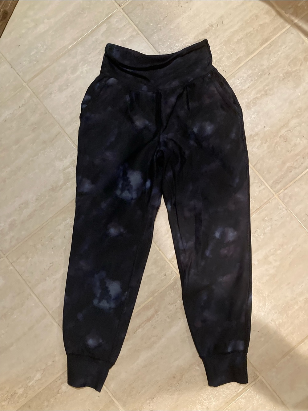 Old Navy Navy/Black Tie-Dye Jogger Sweatpants